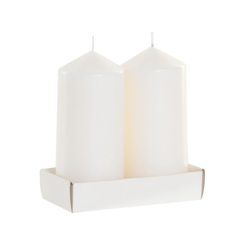 Vela blanca cilindro 2