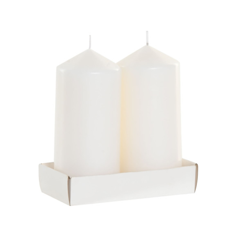 Vela blanca cilindro 2