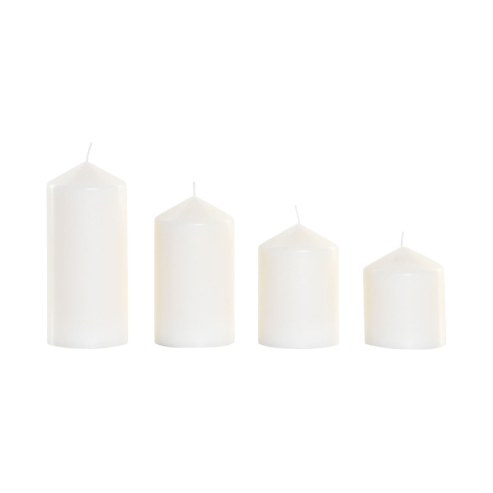 Velas blanca set 4