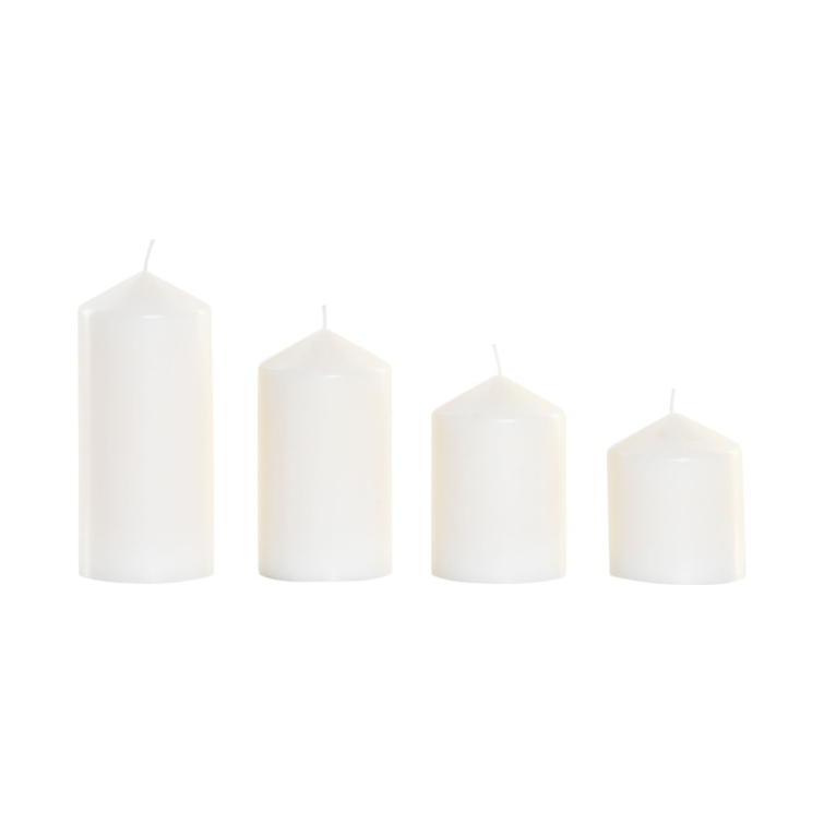 Velas blanca set 4
