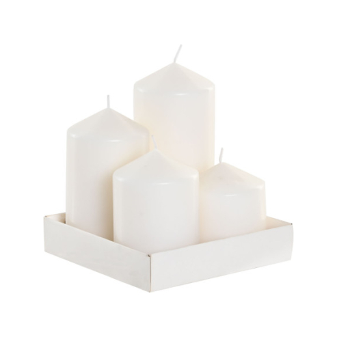 Velas blanca set 4 3