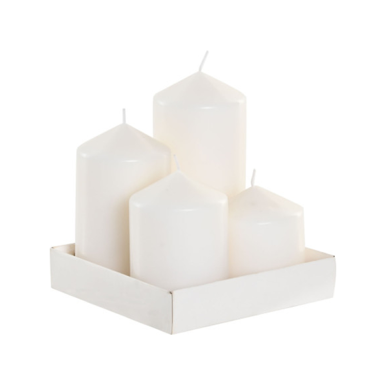 Velas blanca set 4 3