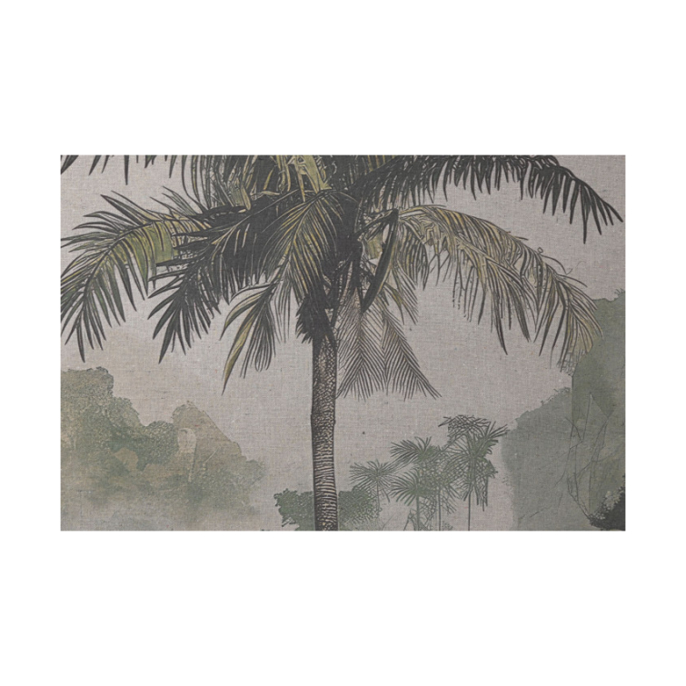 Cuadro lino paisaje palmeras (3)