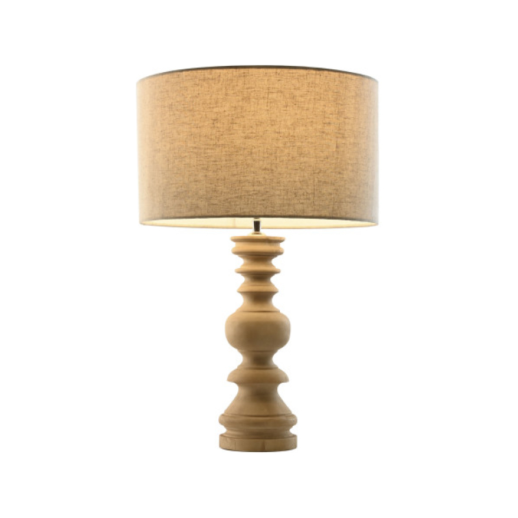 Lampara madera mango con pantalla natural (1)