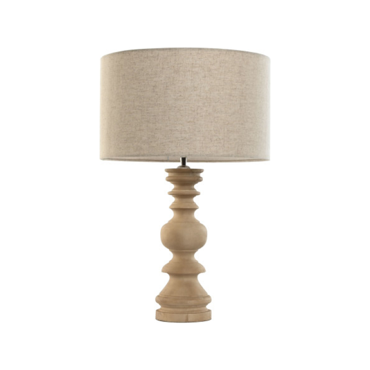 Lampara madera mango con pantalla natural (2)