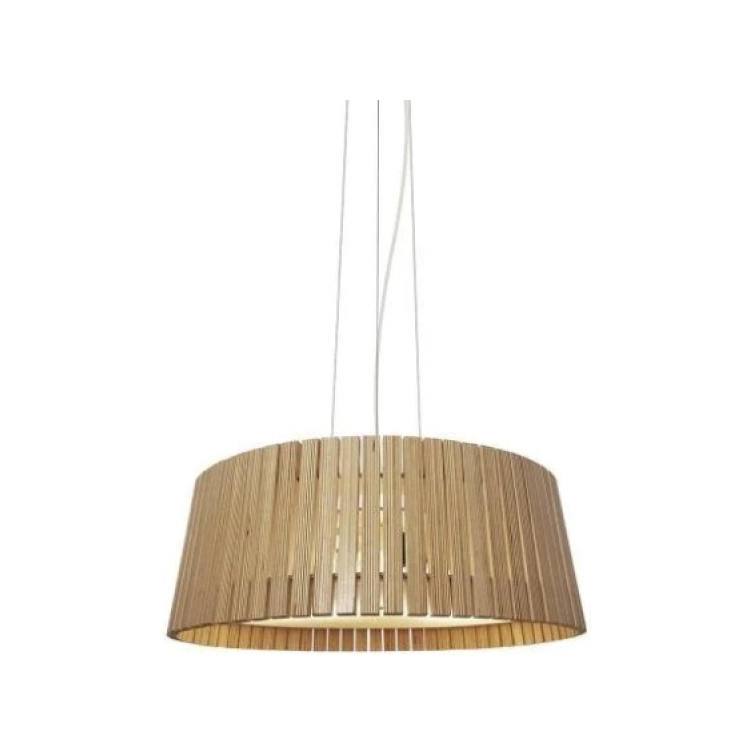 Lampara redonda madera