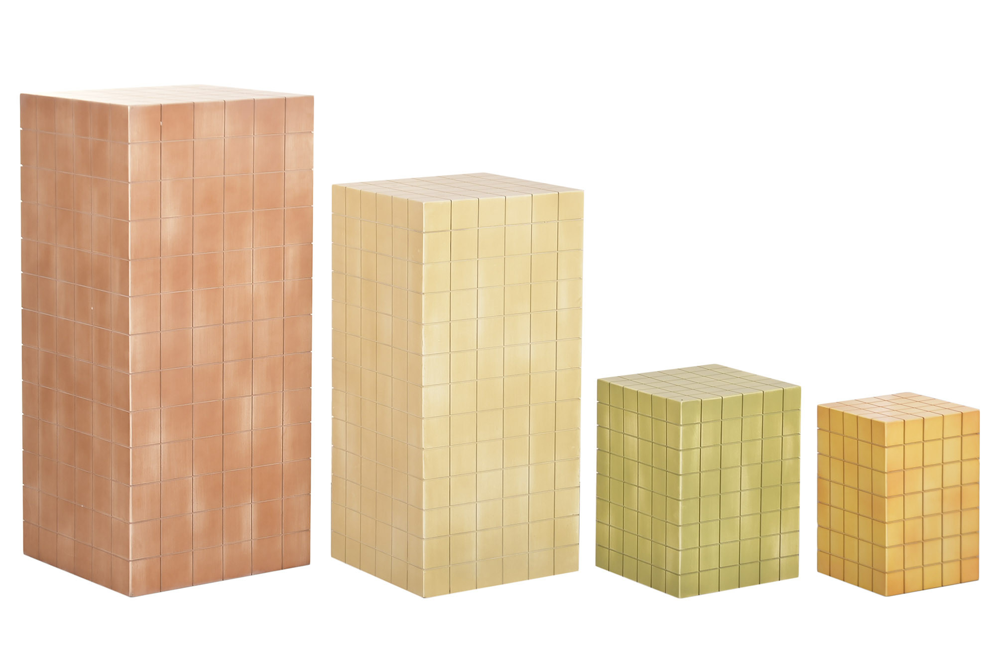 Pedestal madera color azulejo